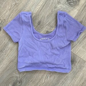 Cute light purple crop top